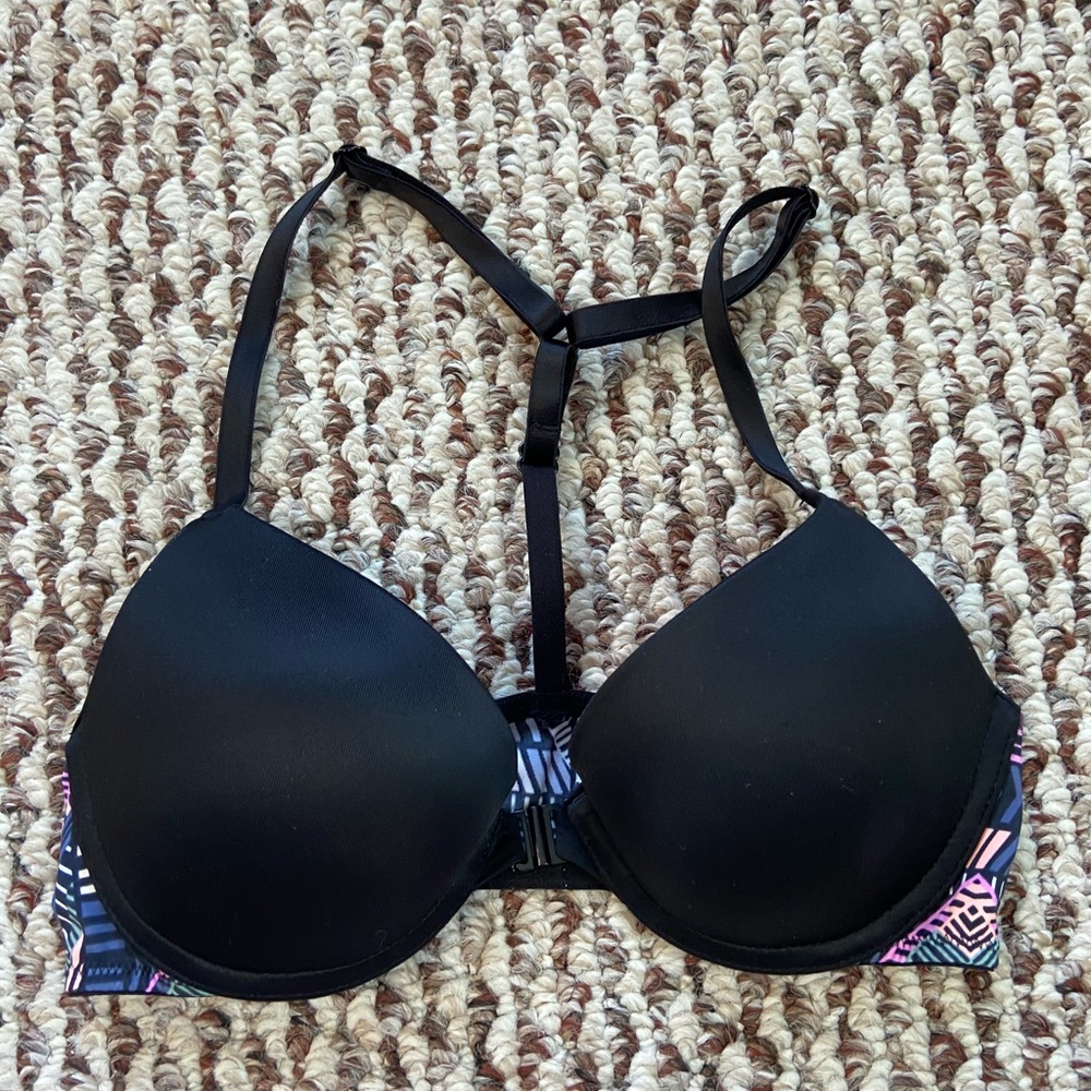 Pink Bra Size 32B Front Close T-Back